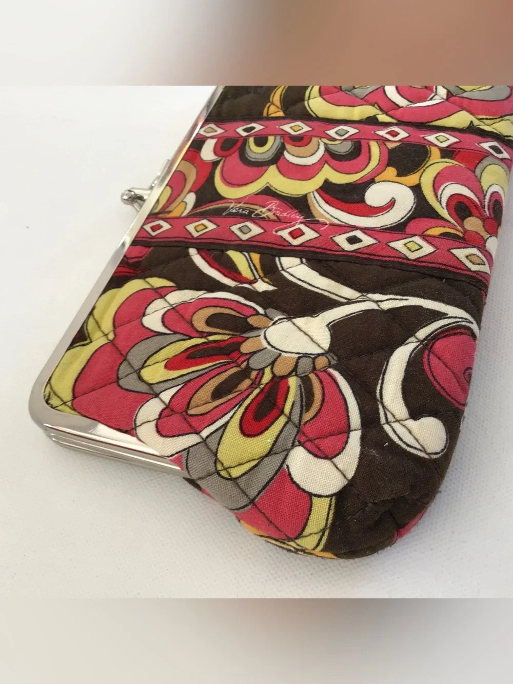 Vera Bradley Puccini Quilted Double Kiss Lock Wallet - Picture 2 of 8